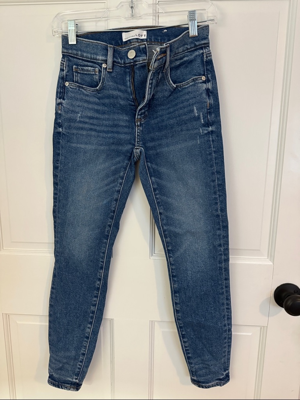 LOFT Women's Medium Blue High-Rise Skinny Jeans